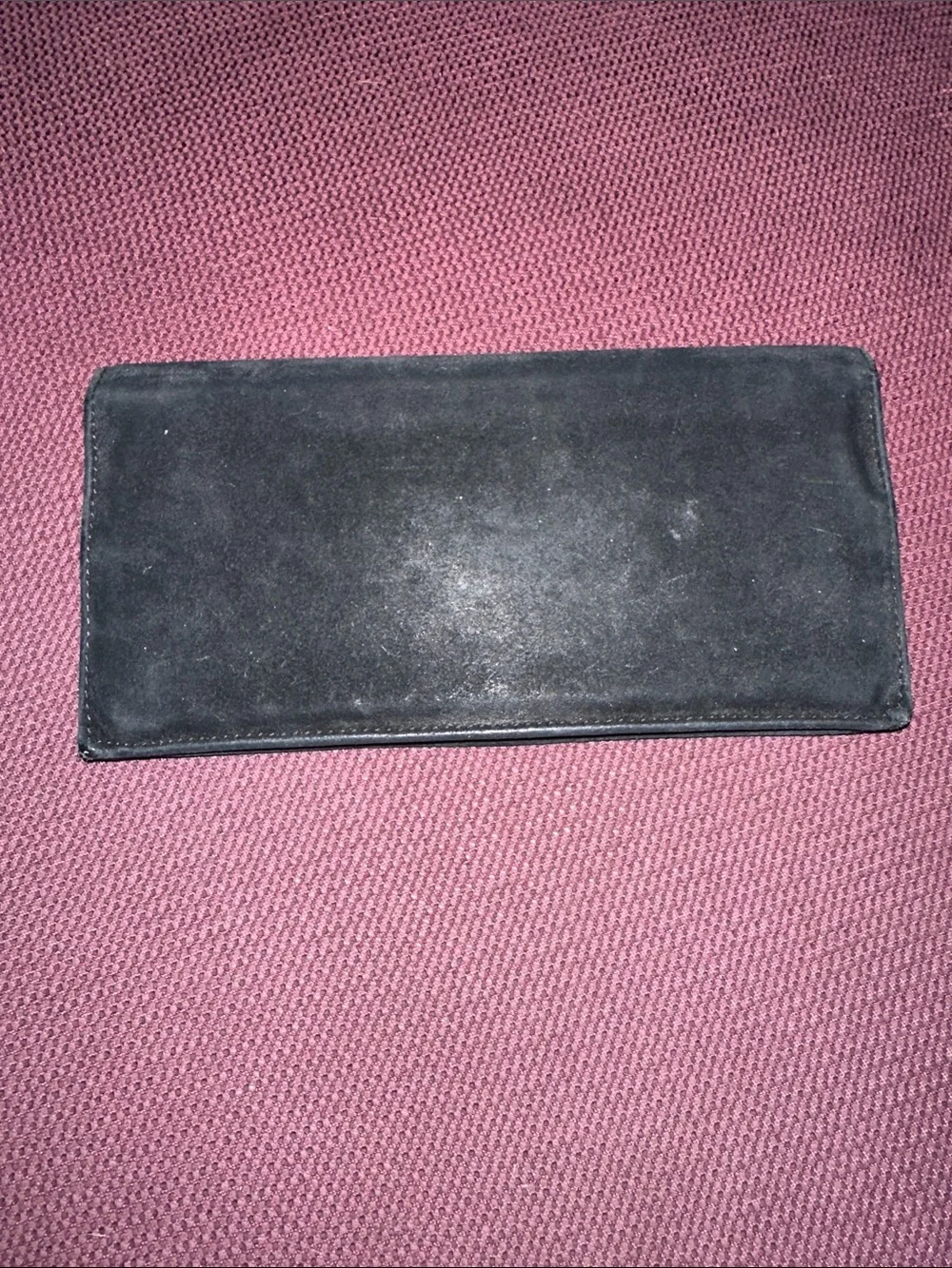Gucci Black Suede & Leather Long Flap Wallet - Picture 2 of 3